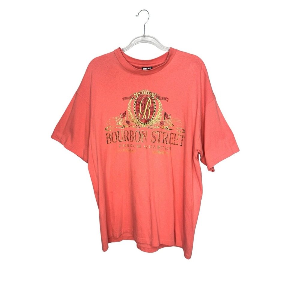Vintage 80's/ 90's Bourbon Street Shirt New Orleans Women's Size XL Pink